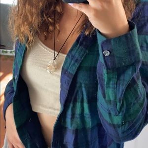 Blue and green flannel
